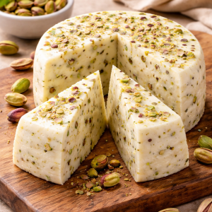 formaggio siciliano al pistacchio in crosta