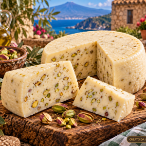 formaggio siciliano al pistacchio in crosta