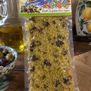 Risotto alla siciliana con pistacchio olive e capperi,risotto