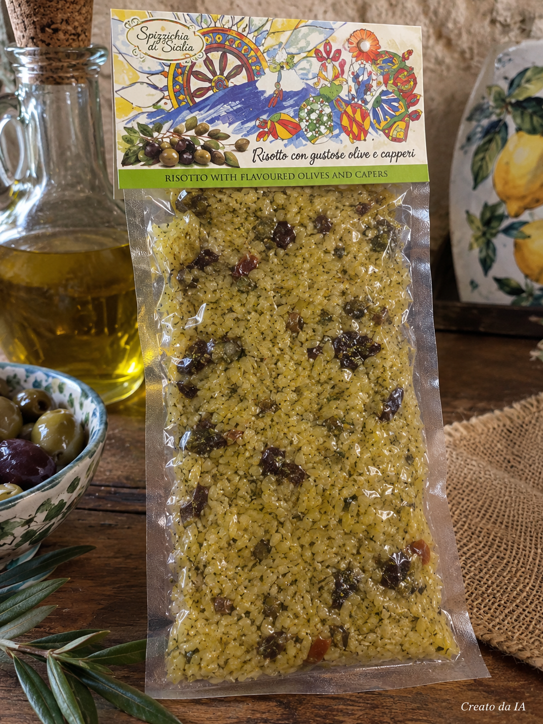 Risotto alla siciliana con pistacchio olive e capperi,risotto Risotto alla siciliana con pistacchio olive e capperi,risotto