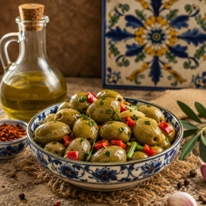 olive schiacciate alla siciliana per antipasto,olive verdi