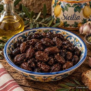 olive nere siciliane prezzemolate,olive nere