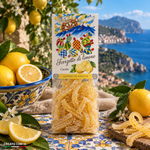 Scorzette siciliane di limoni candite