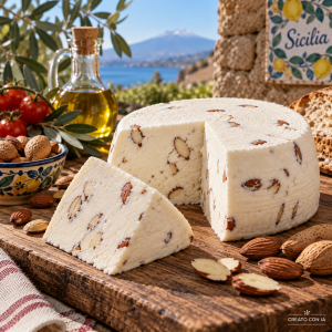 Primo sale con mandorle,formaggio con mandorle