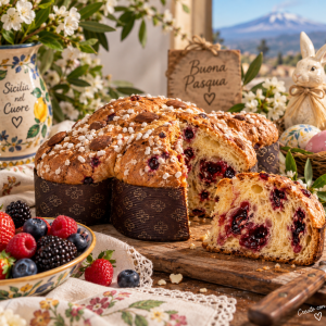 colomba artigianale siciliana ai frutti di bosco