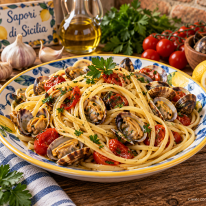 Linguine,pasta siciliana