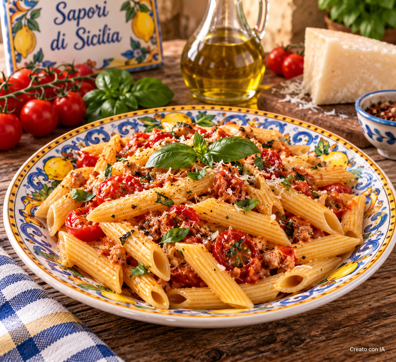 Penne Rigate,pasta siciliana Penne Rigate,pasta siciliana