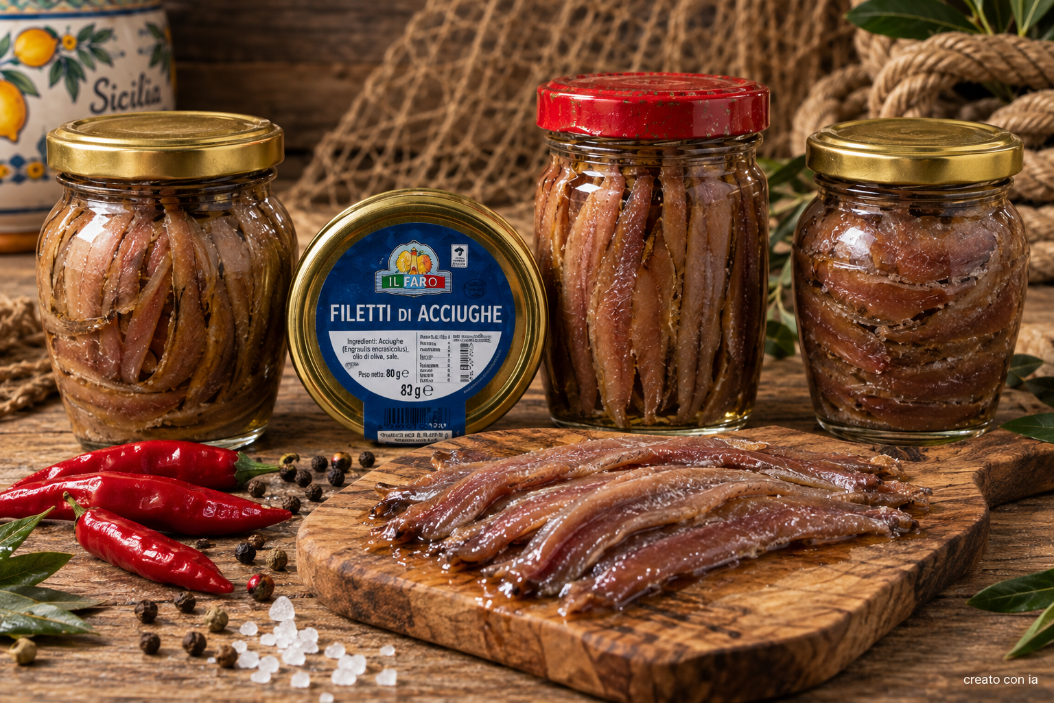 Filetti di Acciughe Sott'Olio Filetti di Acciughe Sott'Olio