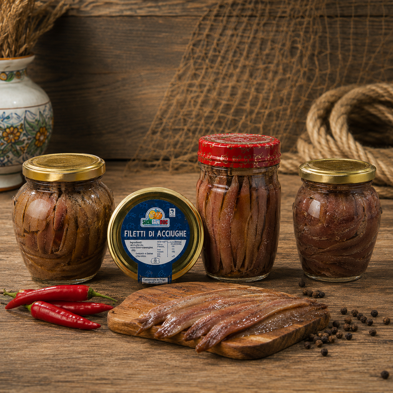 Filetti di Acciughe Sott'Olio Filetti di Acciughe Sott'Olio