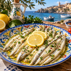 filetti di acciughe marinate