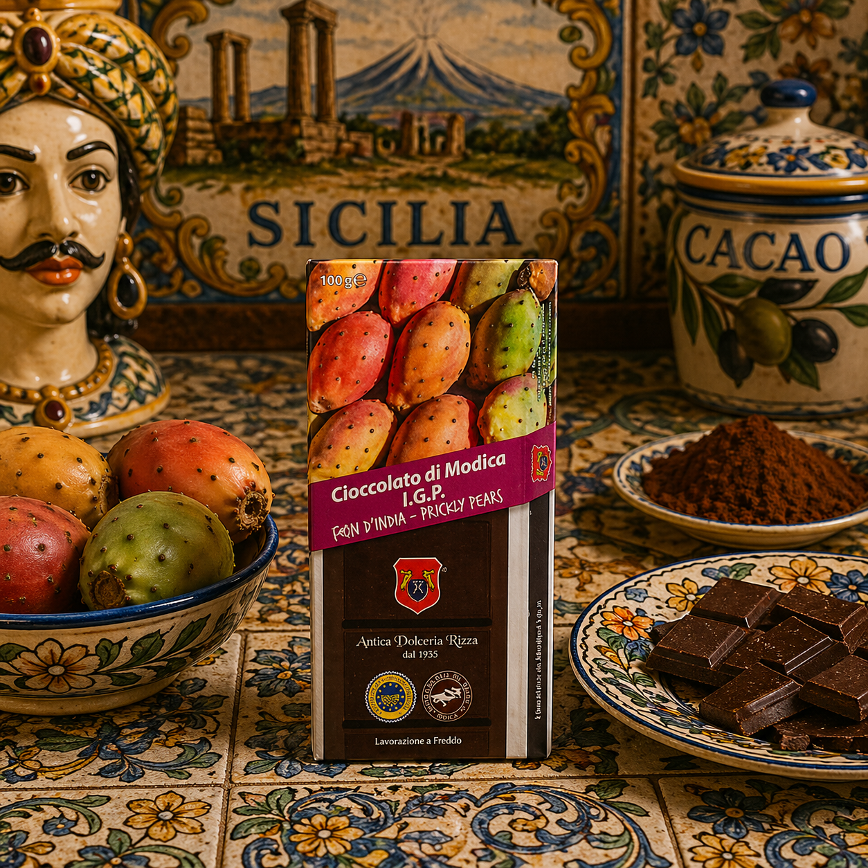 Cioccolato di Modica Igp ai Fichi d'India Cioccolato di Modica Igp ai Fichi d'India