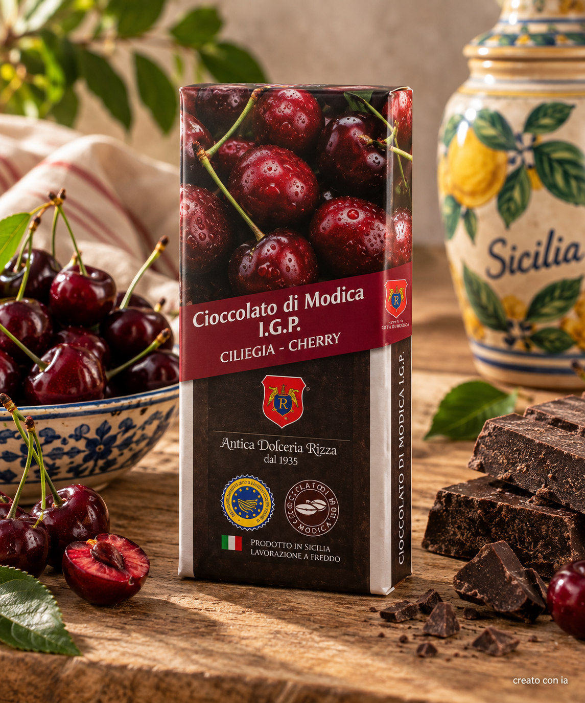 cioccolato di modica igp alla ciliegia cioccolato di modica igp alla ciliegia