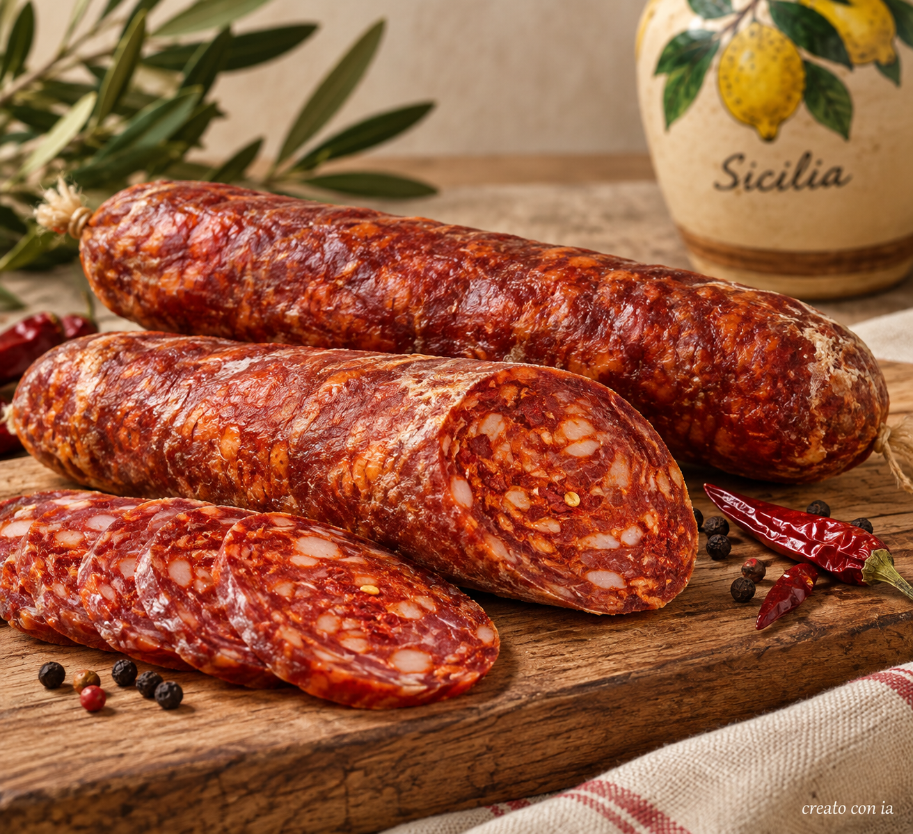 salame siciliano di sant'angelo di brolo piccante salame siciliano di sant'angelo di brolo piccante
