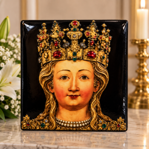 quadretto souvenir con raffigurazione di sant'agata