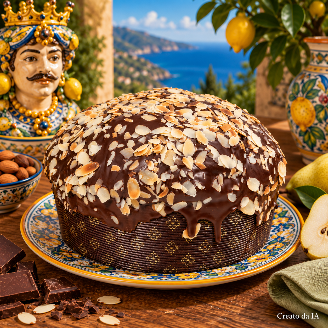 panettone artigianale siciliano alle pere e cioccolato panettone artigianale siciliano alle pere e cioccolato