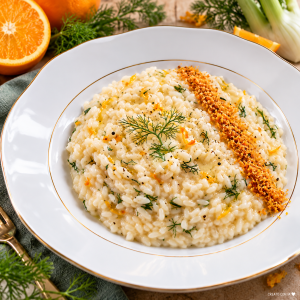 RISOTTO CON ARANCIA E FINOCCHIETTO SELVATICO SICILIANO
